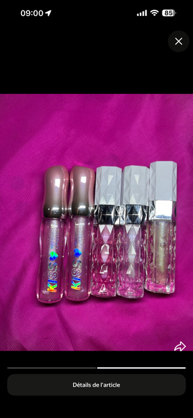 Ensemble de gloss pailletée