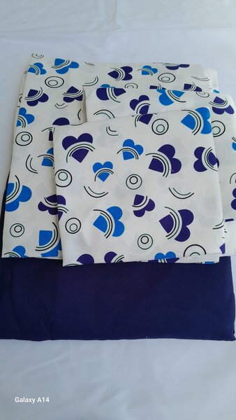 Literie coeurs bleus