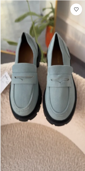 Sophia Blue denim Chunky loafers