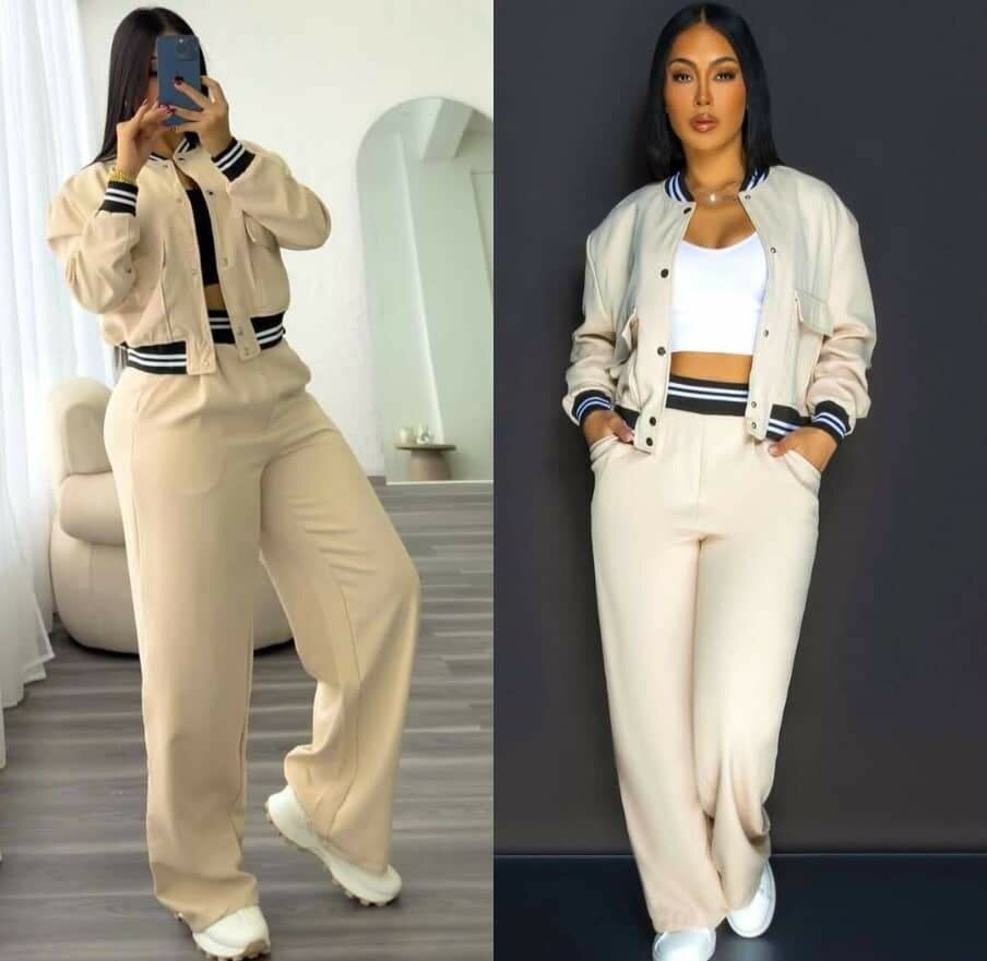 Ensemble chic beige femme