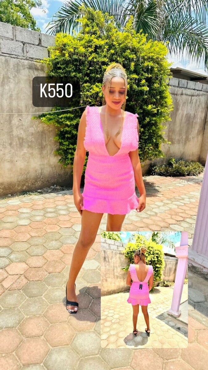 Shoulder strap pink  mini dress