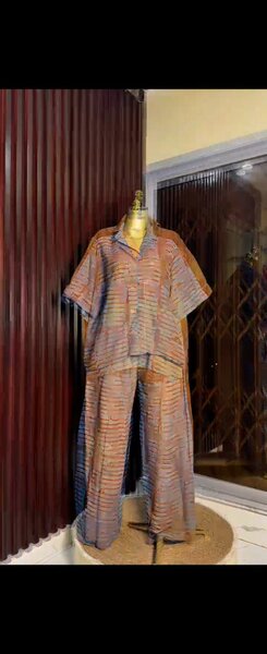 Ensemble pantalon chemise coloré