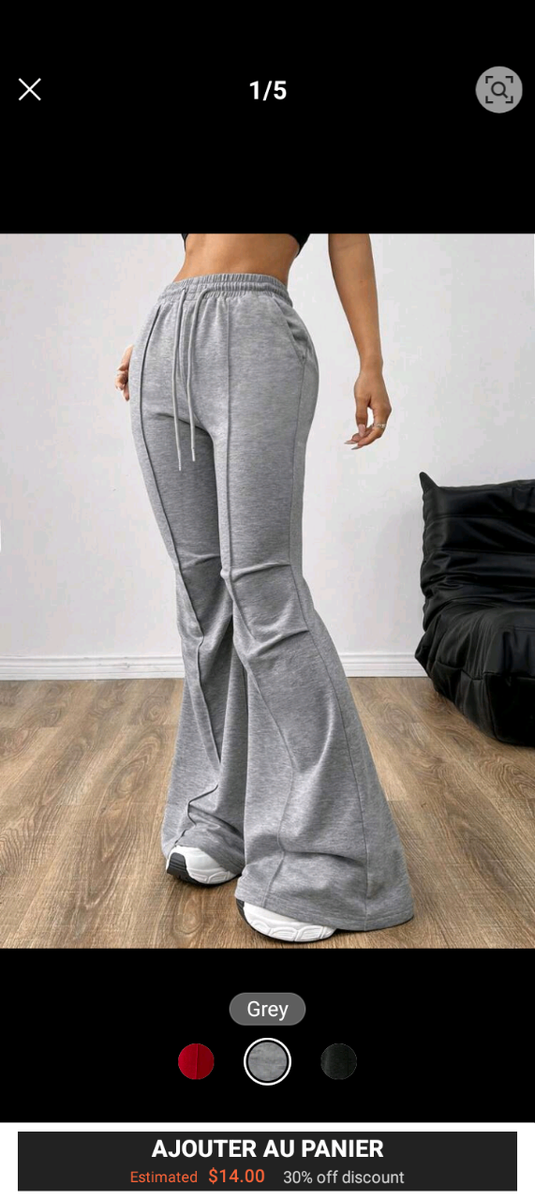 Pantalon évasé confortable