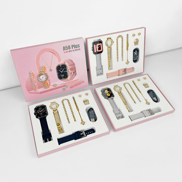 Montre connectée A58PLUS 7 en 1  pour femme et homme, couple