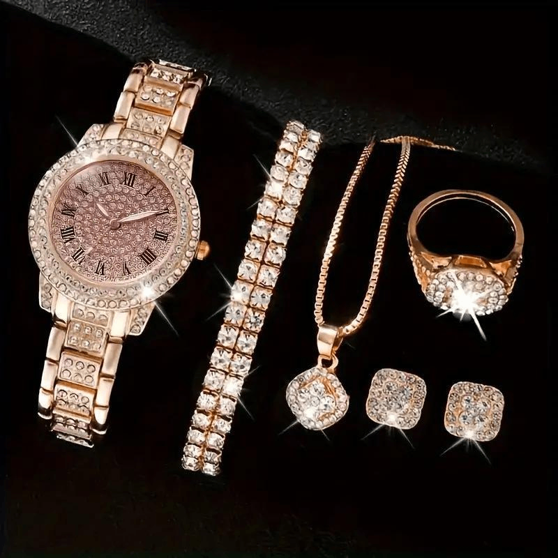 Women's Diamond Artificial Set - Roman Watch