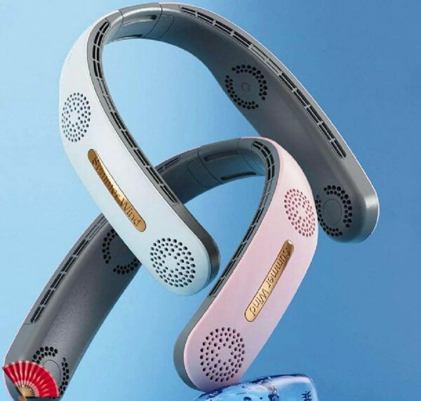 Ventilateur De Cou Suspendu Affichage Numérique Réglable San