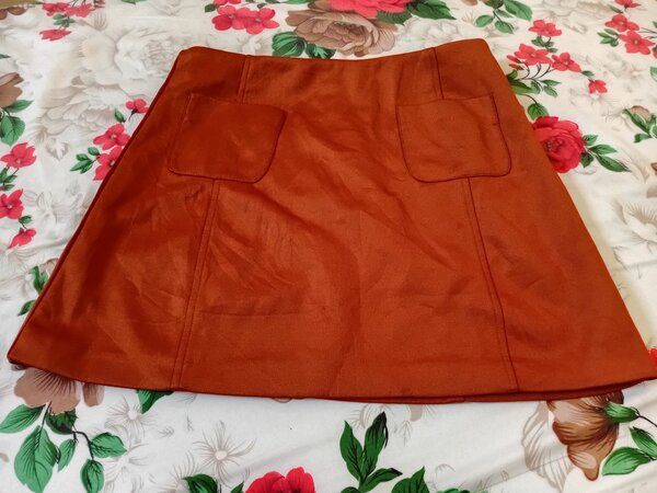 Jupe en suédine marron