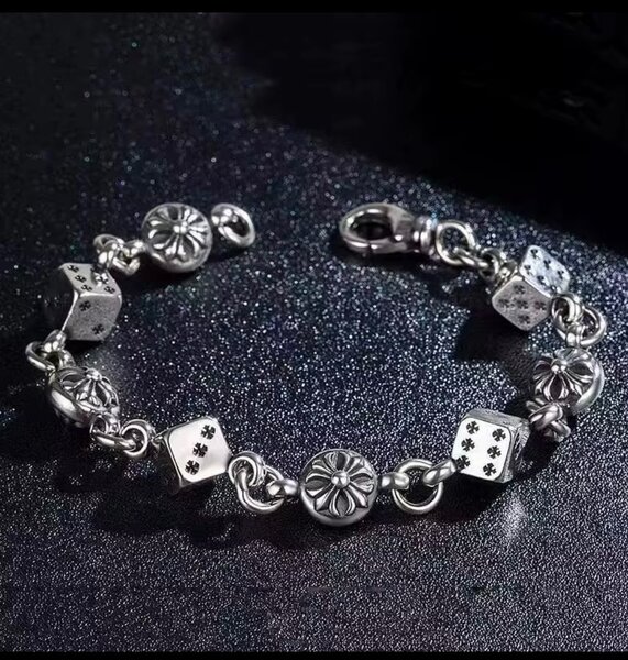 Bracelet en argent floral élégant