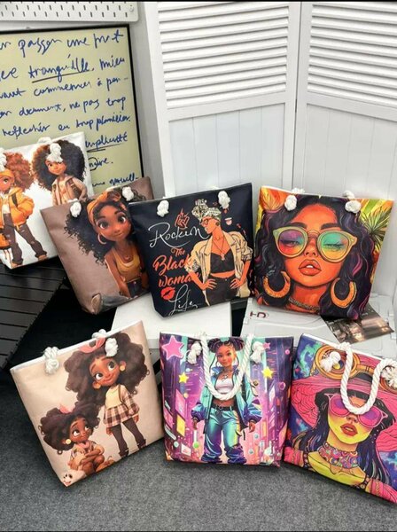 Sac Tendance en Toile Imprimée