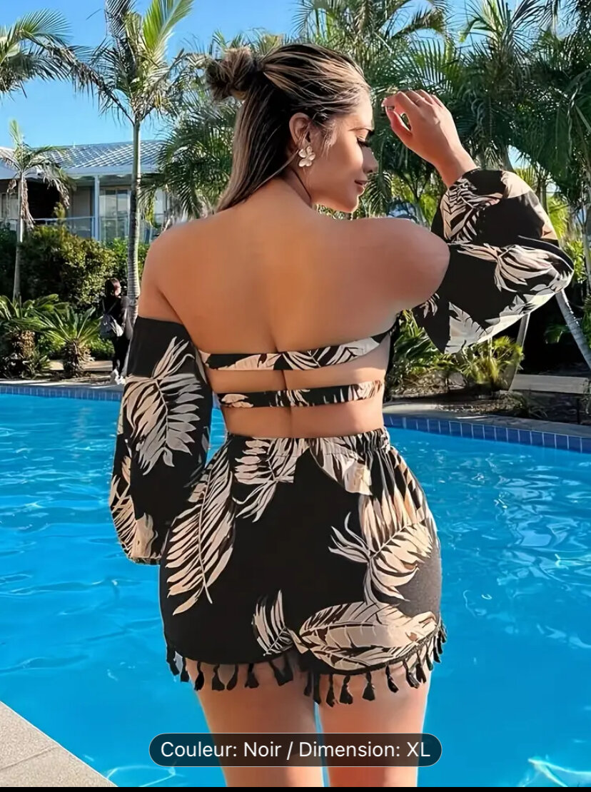 Ensemble Bikini Imprimé Tropique