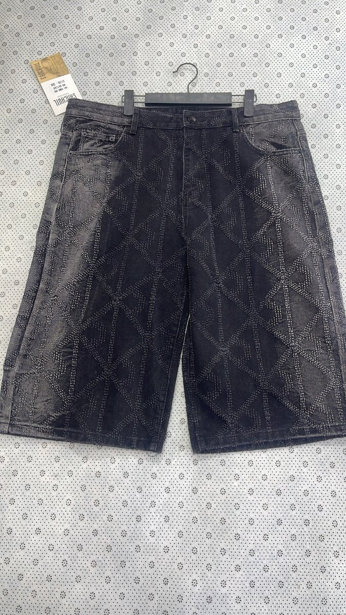 Bermuda en jean imprimée