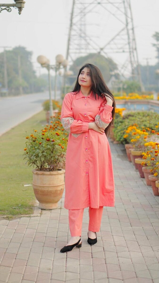 Peach 2 piece tonic set