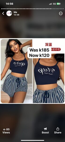 ensemble de nuit (short + T-shirt)