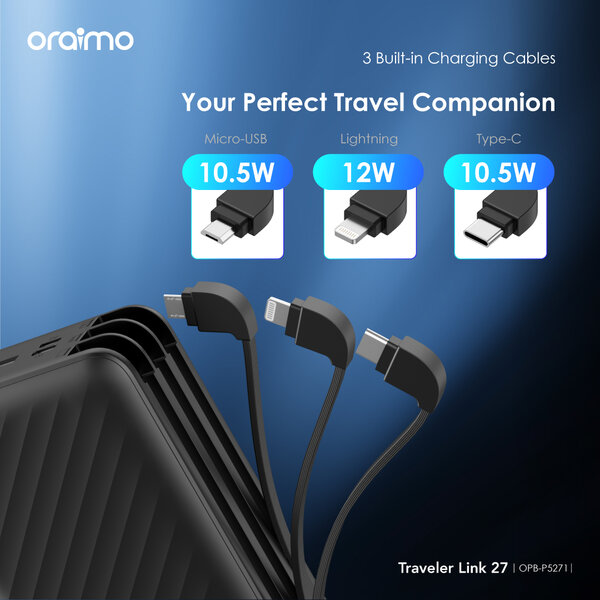ORAIMO TRAVELER LINK 27,   27, 000MAH 12W Power Bank