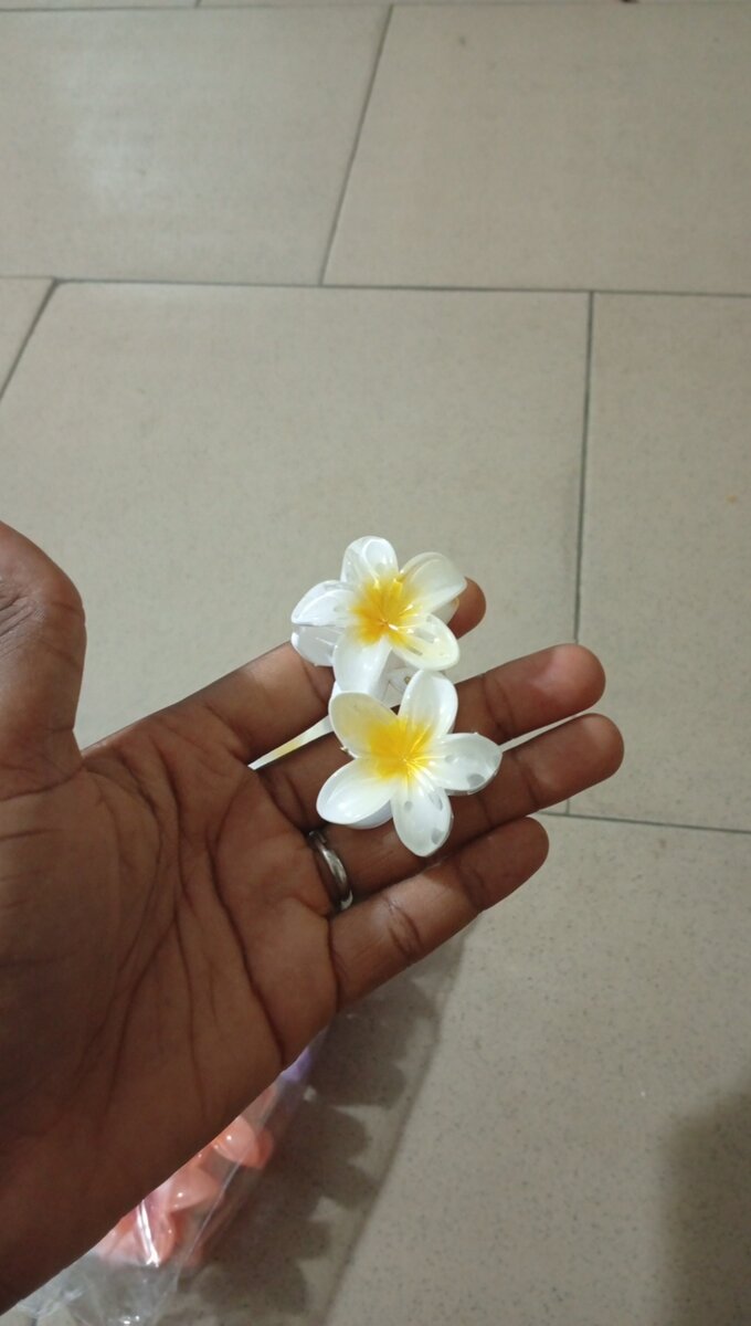 Pinces à cheveux fleur colorée