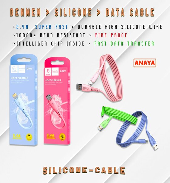 Silicone Super Fast Data Cables For Iphone & Type C