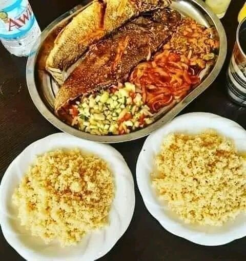 Poisson Grillé  avec Attieké