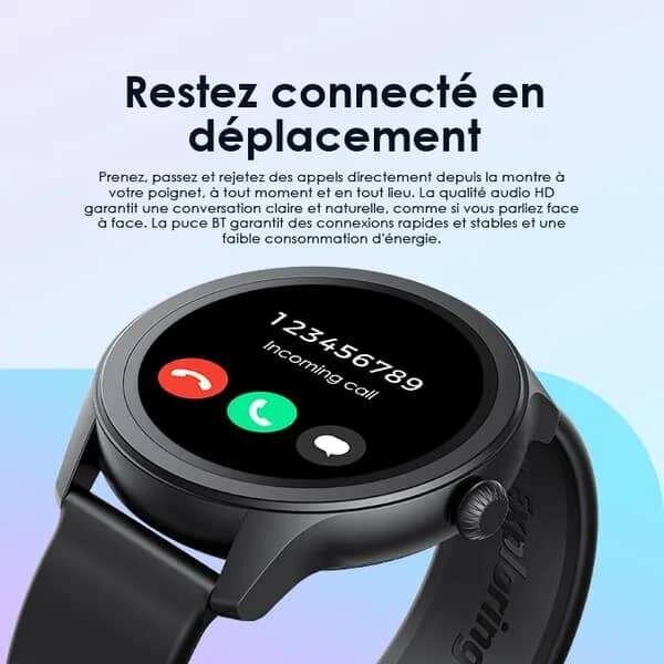 oraimo Watch 2R Montre intelligente TFT IP68 de 1,39 pouces