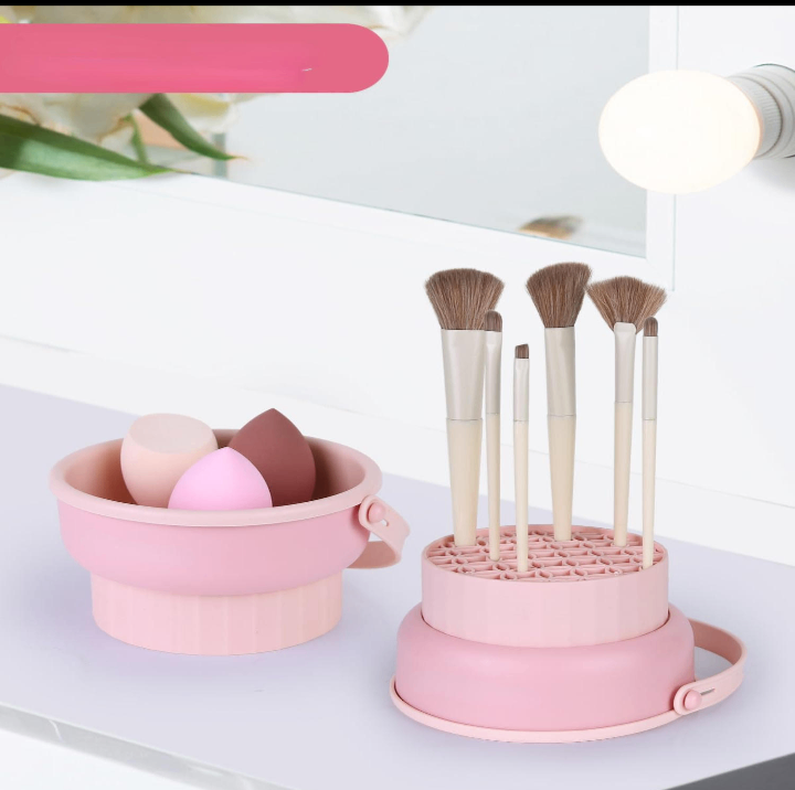 Makeup Brush Cleaning Mat Silicone  Makeup Brush Cleaner Bow