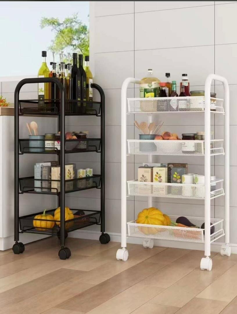 Metal 5 Tier Utility Rolling Cart Storage