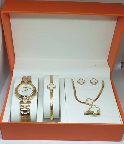 Coffret montre, chaîne, bijoux