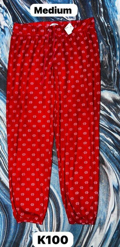 Women's cozy pajama pants red