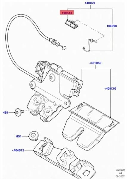 Interrupteur de coffre arrière Ford