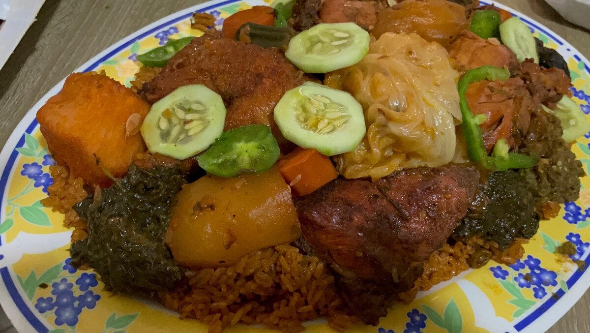 Plat africain de riz Jollof