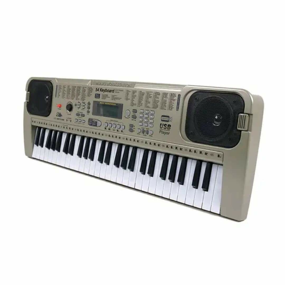 Piano à Clavier électronique avec microphone, clavier de pia