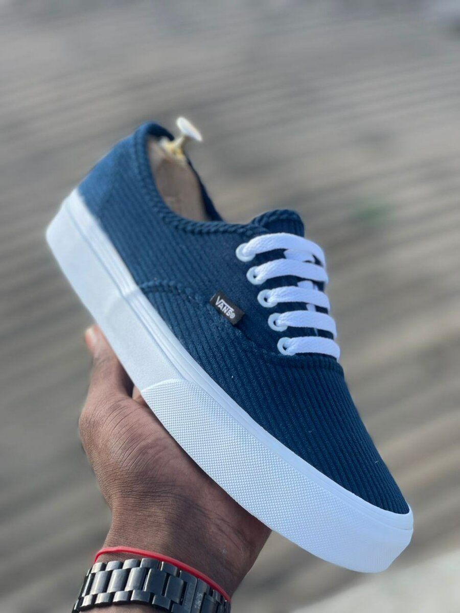 Vans velour bleu