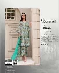 Bareeze 3 pcs lawn suit