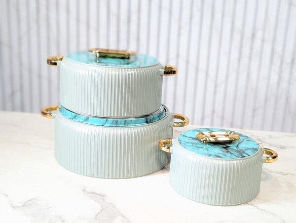 Set de casseroles design marbré