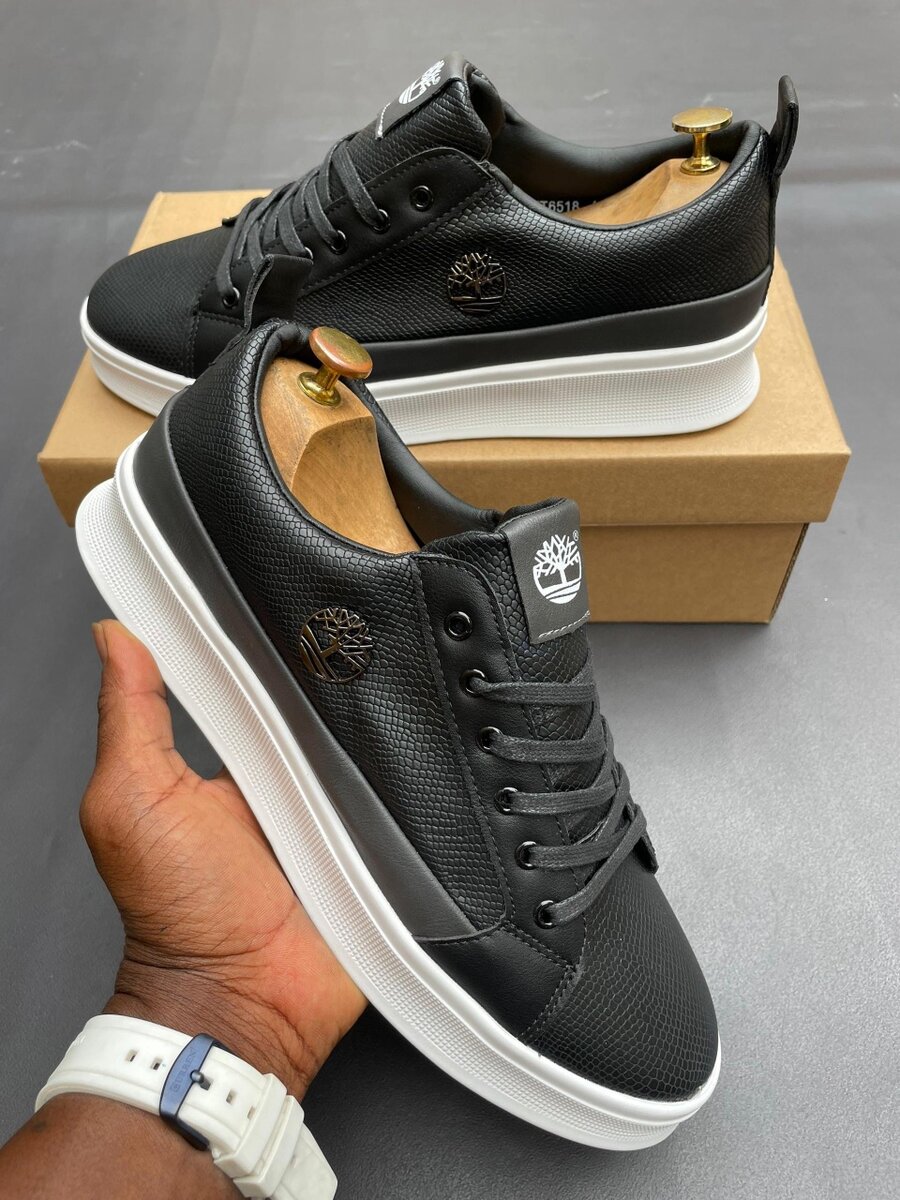 Sneakers tendance en cuir homme