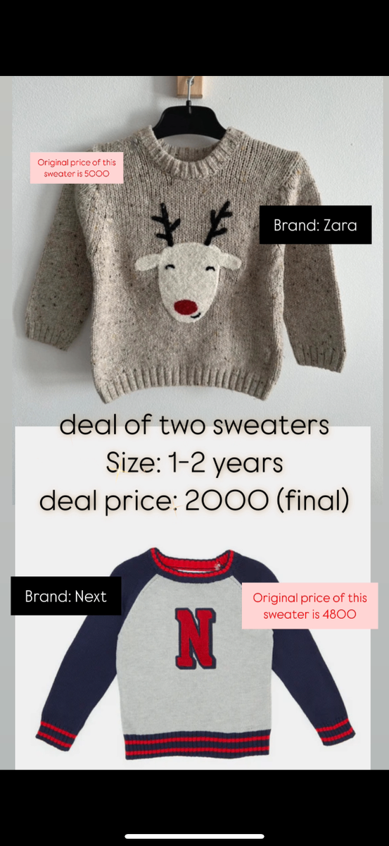 Branded Sweater (Zara & Next) in deal