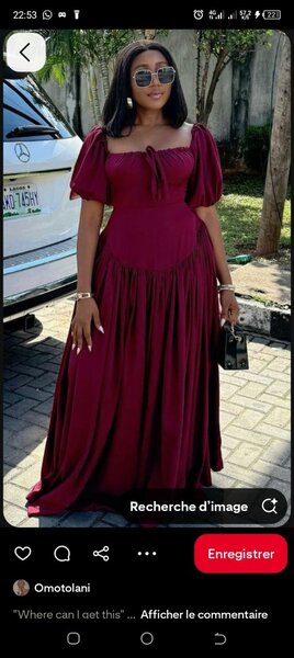 Robe de soirée élégante bordeaux