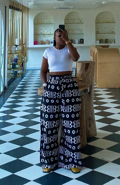 Pantalon large élégant femme