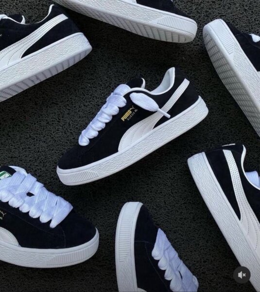 Chaussures basses noires blanches