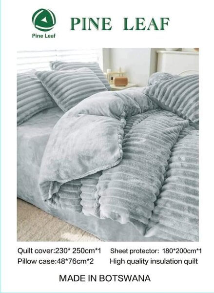 Sweet quality duvets, King size, 5 pieces grey