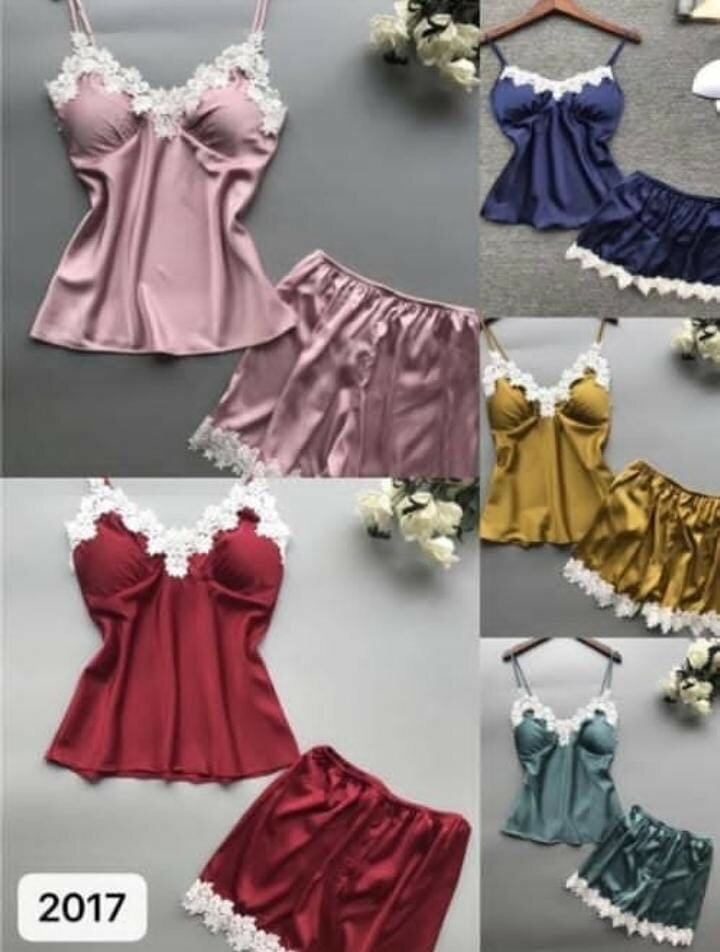 Ensemble Pyjama Satin Dentelle