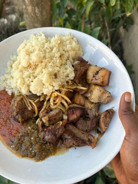 Poulet,boeuf,porc choukouya