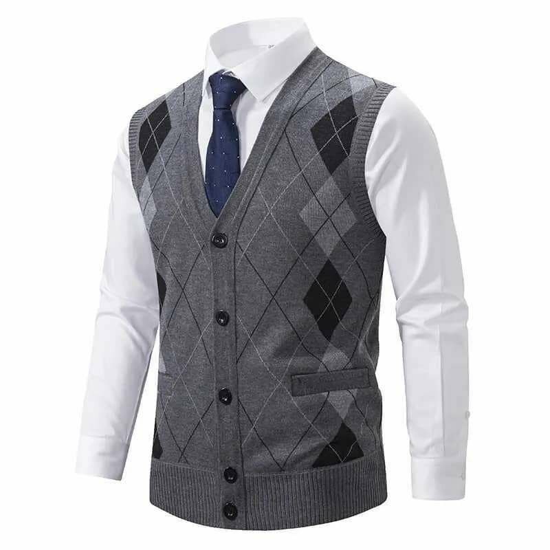 Gilet homme en tricot à motif