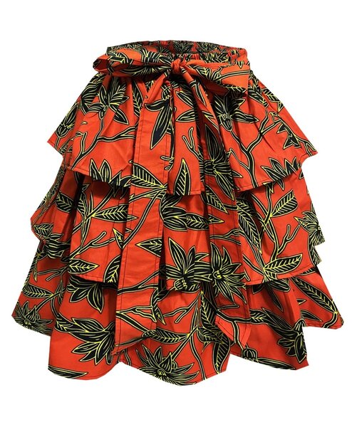 Satin peplum skirt