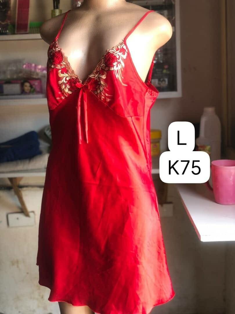 ✨ Satin Nightgown with Embroidery ✨