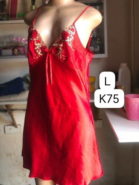 ✨ Satin Nightgown with Embroidery ✨