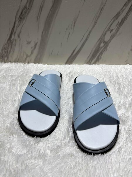 Claquettes confort bleu