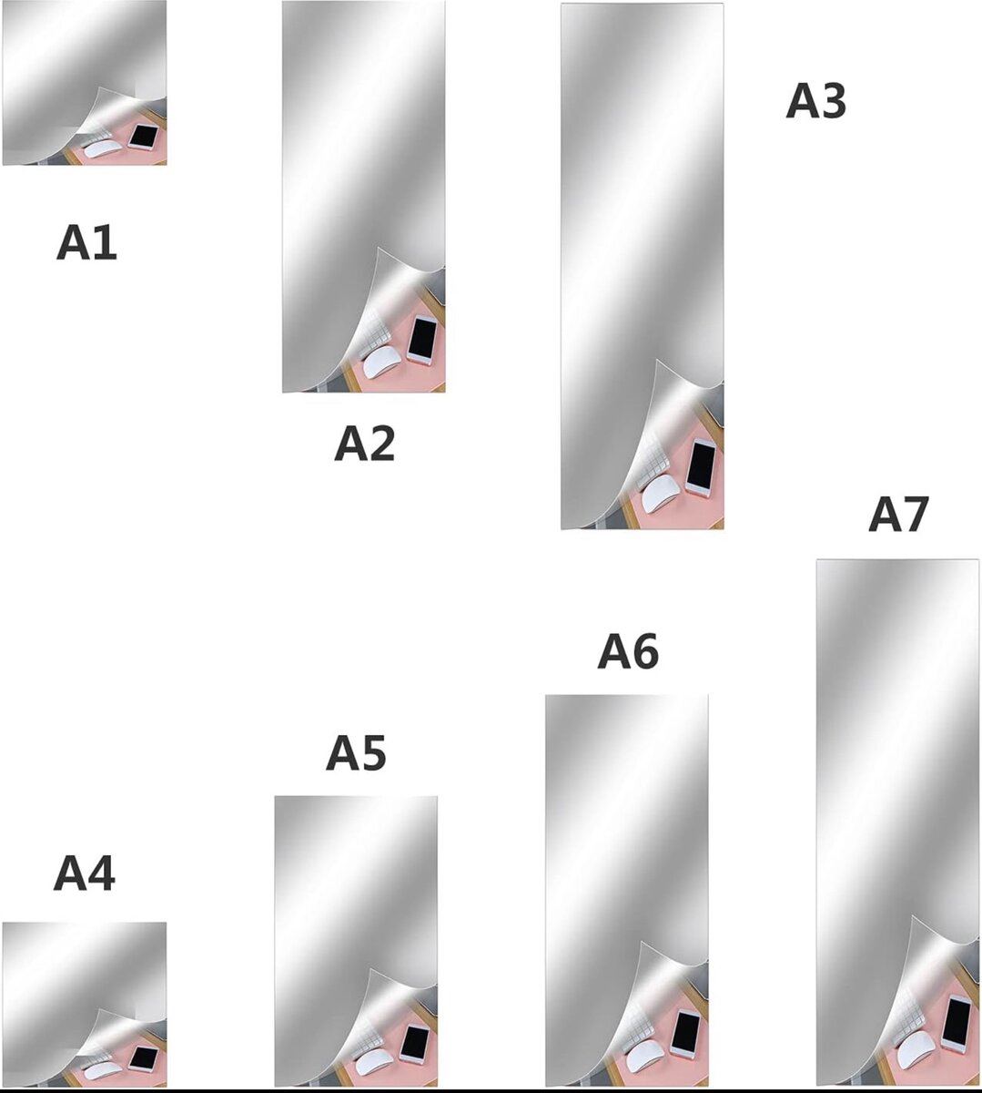 Feuilles de miroir flexibles, autocollants muraux en acryliq