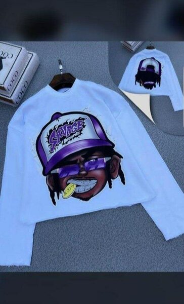 Sweatshirt avec dessin fantaisie