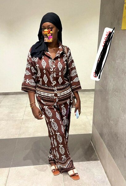 Pajama Set en Coton Motif Tribal