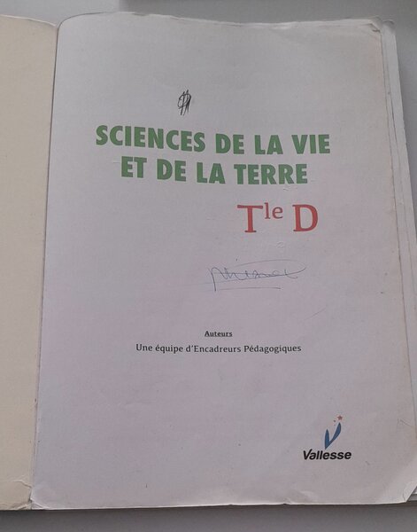 Sciences de la Vie et de la Terre Tle D