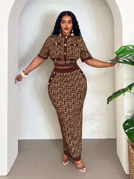 Robe longue motifs élégants